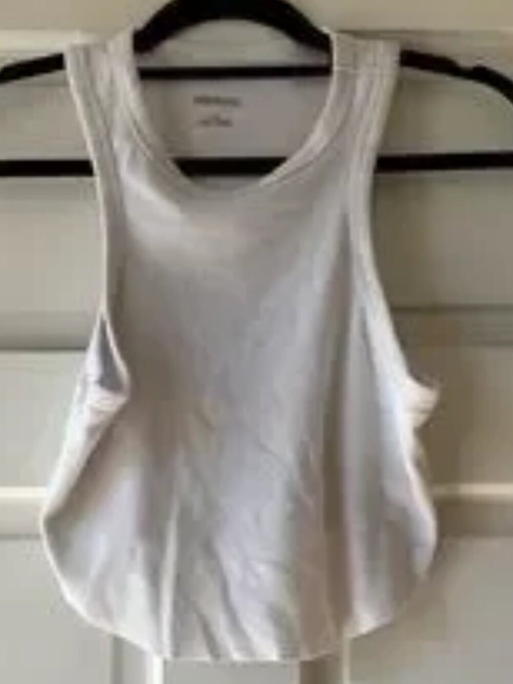 White Sleeveless Ribbed Top